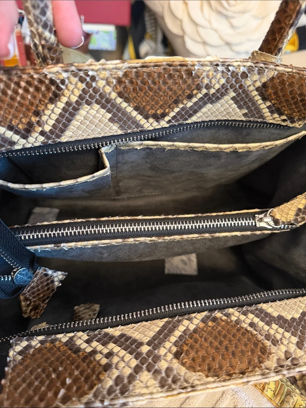 PYTHON  SATCHEL handbag 👜  CUSTOM MADE , One of a kind!